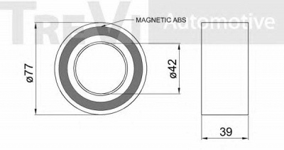 TREVI AUTOMOTIVE wb2084 -  Комплект подшипника ступицы колеса